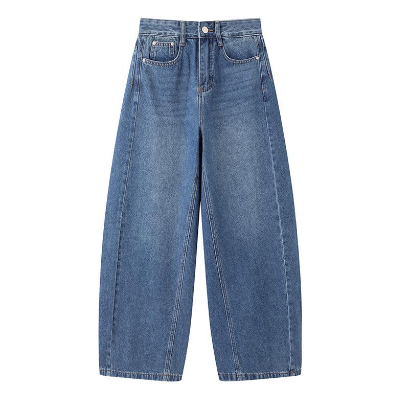 

Women s Stylish Straight-Leg Loose Jeans - Early Autumn 2025 Medium джинсовый синий