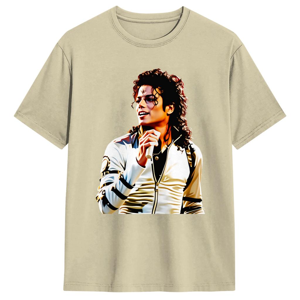 Best Singer Mi Chael Jack Son Cotton Tshirt Unisexs Summer Y2K Retro Tshirt Round Neck Harajuku Tshirt Plus Size Top