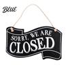 Door Nameplate Vintage Open Closed Sign with Lanyard