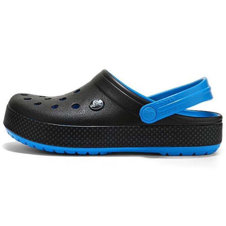 Crocs Wear-Resistant Lightweight Cozy Sports Unisex Black Blue Sandals Black Blue Men s 205237-49S EU 37-38