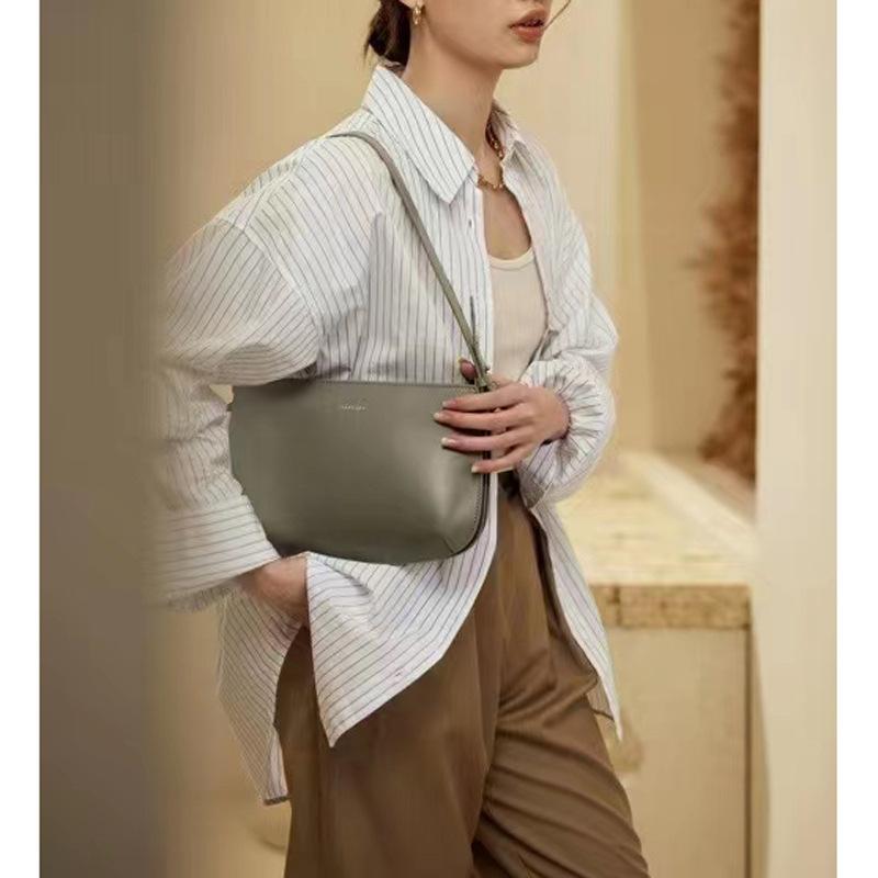 Genuine Leather Underarm Bag Women's Fashion Niche Shoulder Bag Women's Premium Sense Cowhide Women's Bag Simple Crossbody Bag