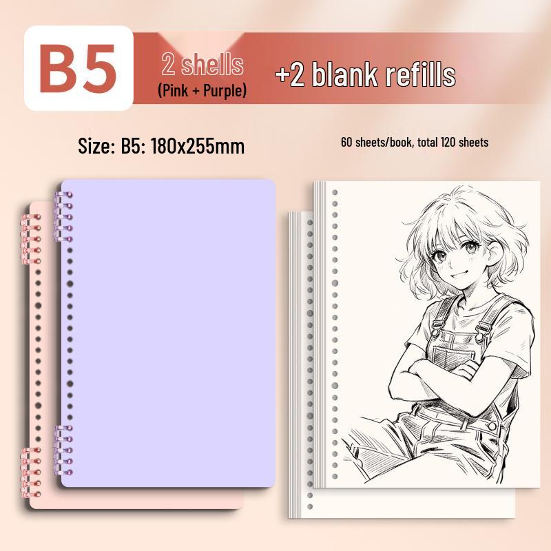 Morandi Detachable Student Sketchbook - Thick, Comfortable, Colorful Art Drawing Pad