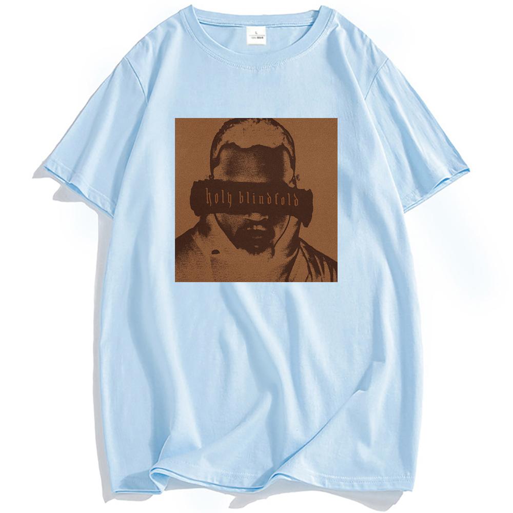 Chris Brown Holy Blindfold T-shirt Unisex Streetwear Hip Hop Summer Loose Tshirts Fashion O-neck Men Women T Shirt Graphic