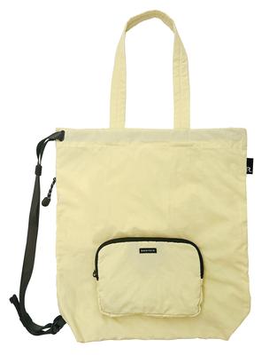 1315 Foldable Lightweight Water Repellent 3WAY Rucksack Tote Bag SN CEOROO Delta CEOROO 05 Cream [Rootote] Packable-B