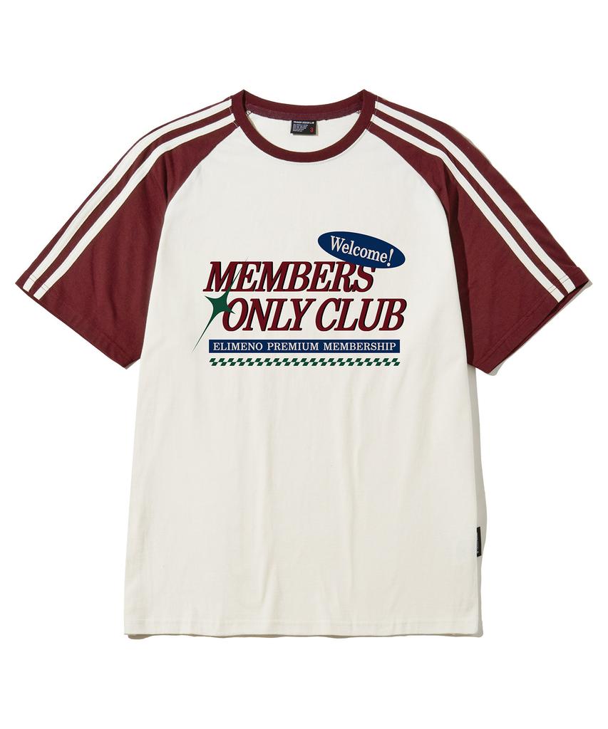 ELIMENO El Club Raglan Line Short Sleeve T-Shirt 4 Colors (Type B)
