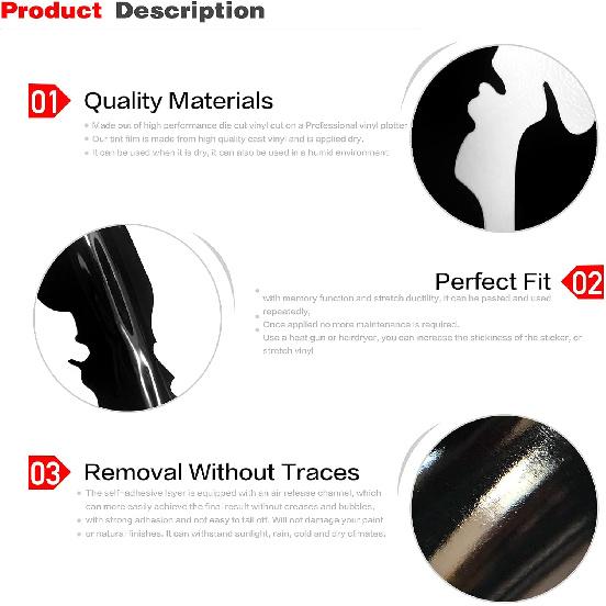 2Pcs Monster Claw Marks Headlight Car Sticker Stripes Scratch Decal Vinyl For Sports Cars SUV Pickup Truck Window Motorcycles Ect(Black)