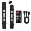 Futwod Motion Sensor LED Strip Lights for Cars Ambient Footwell RGB USB Remote Control - Lights, Lights, 7-Color Switching, Rechargeable, Compatible,