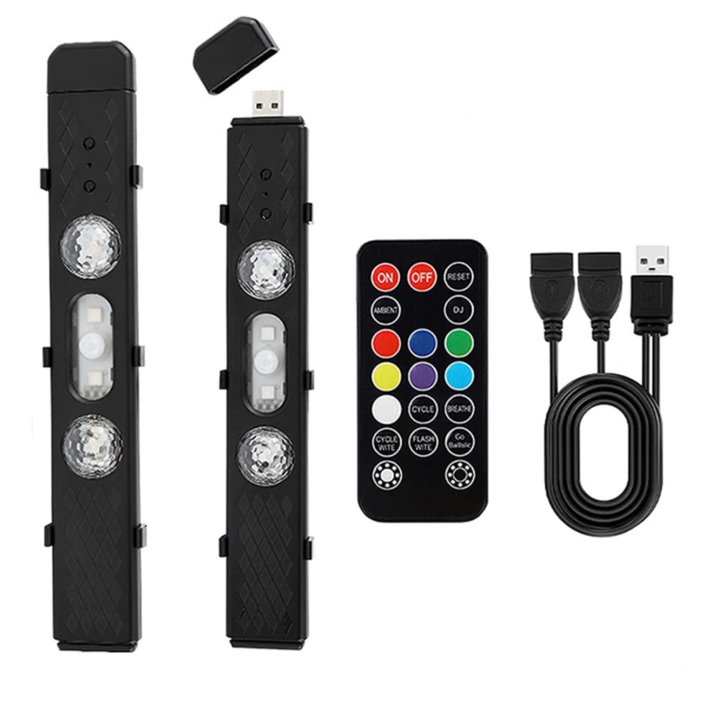 

Futwod Motion Sensor LED Strip Lights for Cars Ambient Footwell RGB USB Remote Control - Lights, Lights, 7-Color Switching, Rechargeable, Compatible,