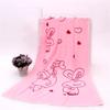 Printed Soft Thickened Bath Towels with Cartoon Design and Locked Edges for Beach and Bathing