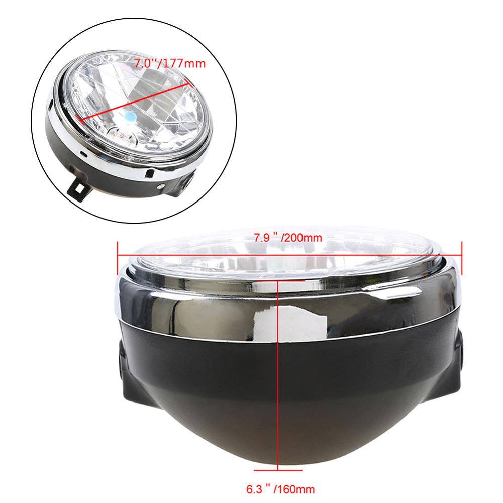 LED Indicator Light Round Modified Headlamp Waterproof Modified Crystal Headlamp for Honda CB400/900 CB750 for Suzuki Bandit 74A