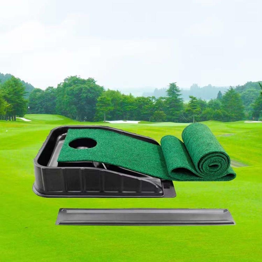 Practice Equipment Golfing Putting Mat Auto Ball Return Golf Putter Trainer Home Office