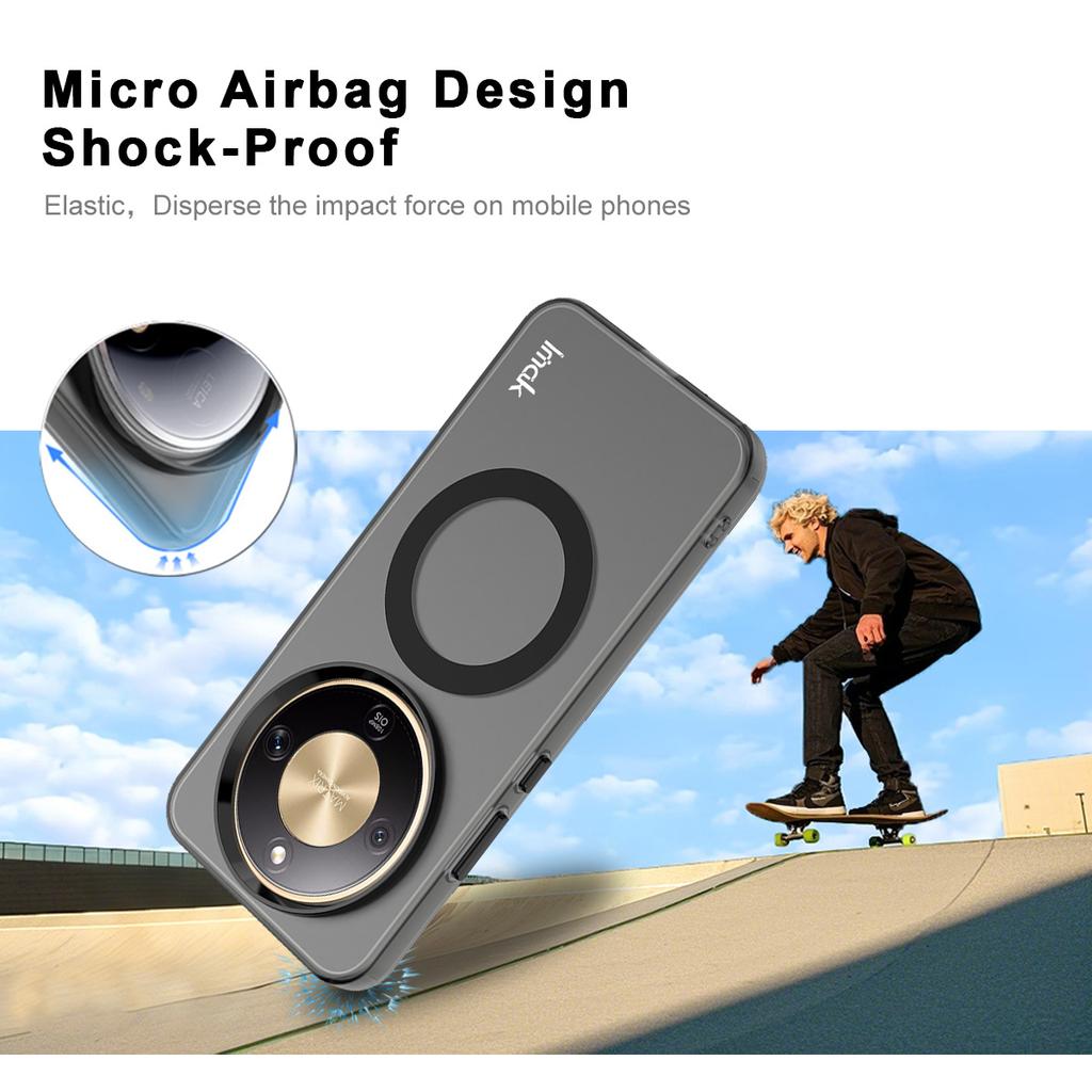 IMAK Magnetische Hülle für Honor Magic8 Lite 5G/X9d 5G/X70 5G PC + TPU Handy-Rückseite