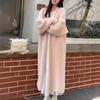 Women's Knee-length Cardigan Loose Casual Thickened Knitted Cardigan, Sweater Jacket for Autumn and Winter
