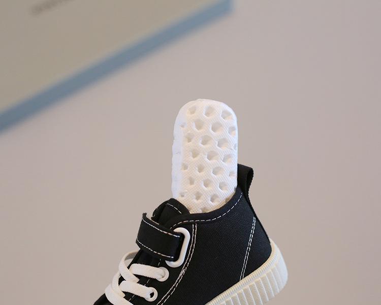2025 Spring/Autumn Kids' High-Top Canvas Shoes - Non-slip Casual Sneakers for Boys & Girls