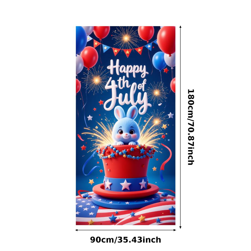 Decorative Design Happy 4th of July Celebration Banner for Holiday Party Indoor Decoration Patriotic Event