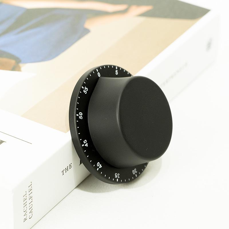 Stainless Steel Kitchen Timer & Student Alarm Clock - Mechanical Countdown for Cooking & Time Management.