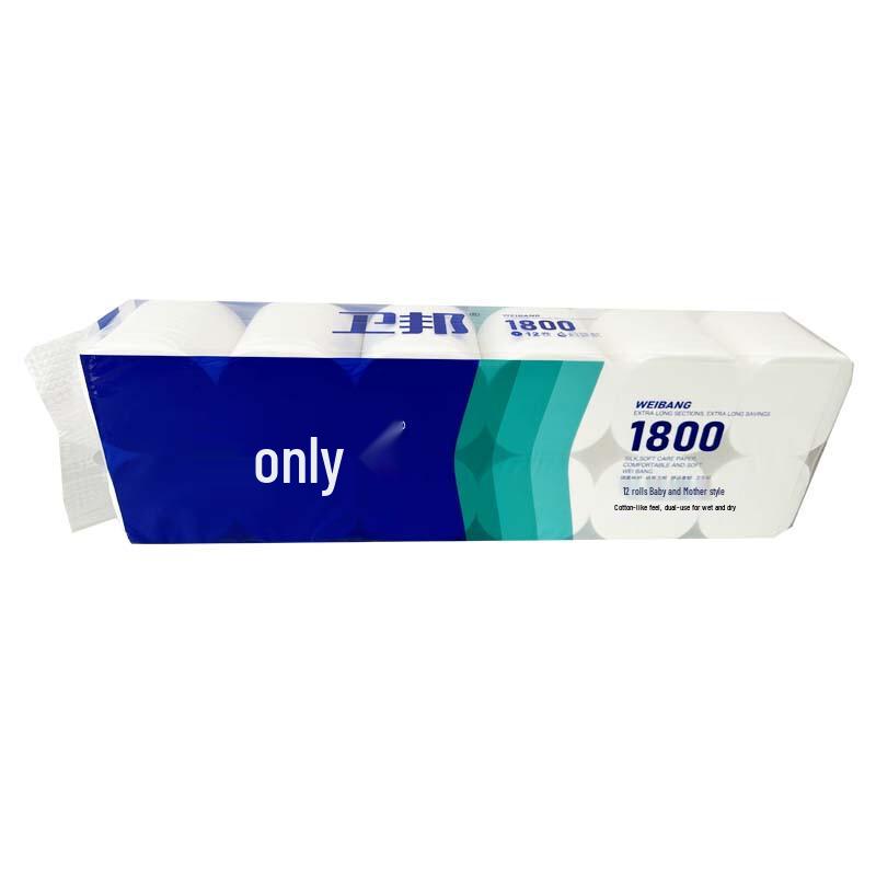 Weibang 6-Ply Virgin Pulp Coreless Toilet Paper Rolls, 12-Pack