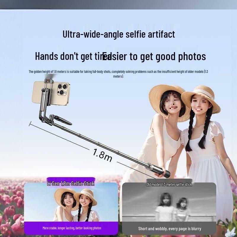 2025 Anti-Wackel Tragbarer Selfie-Stick & Handyhalter für Bodenfotografie