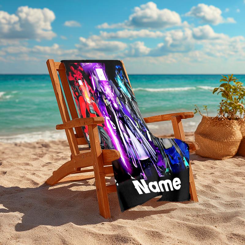 Personalized customized proof beach towel with Skibidi Toilet pattern - soft, absorbent,quick-drying,perfect swimming,camping&bathing