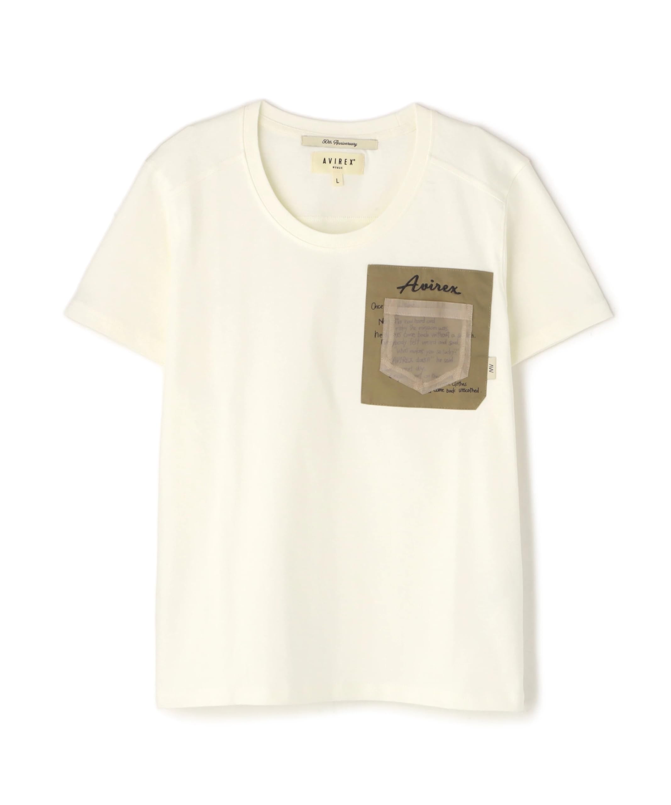 

AVIREX MILITARY ORGANDY POCKET T-SHIRT Women s M 033 Off white 783-5135601