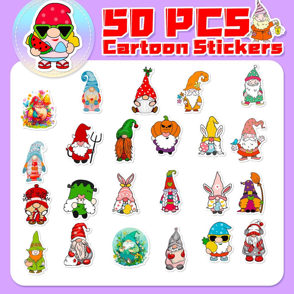 50 Cartoon Dwarf Stickers Christmas Dwarf Elf Dwarf Stickers