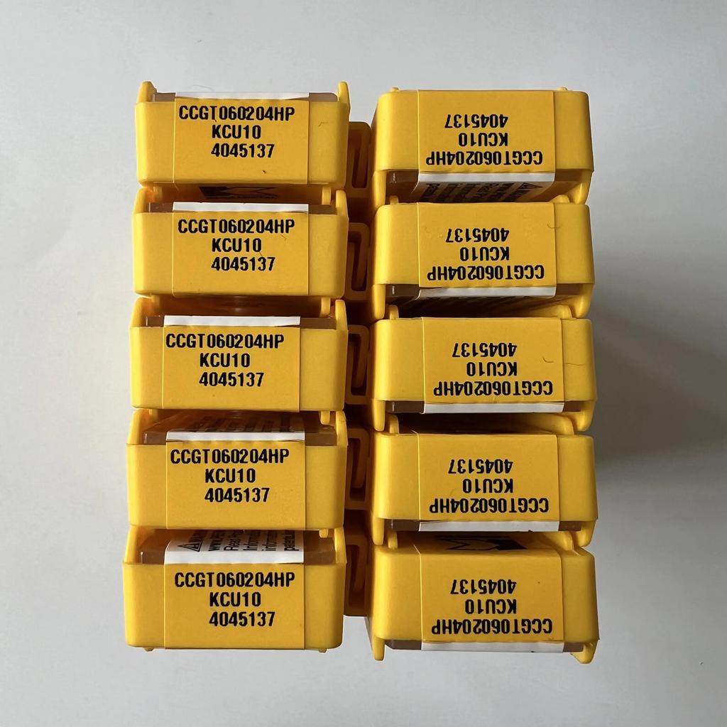 Original / CCGT060204HP KCU10 / Industrial indexable Carbide Inserts 10 Pcs