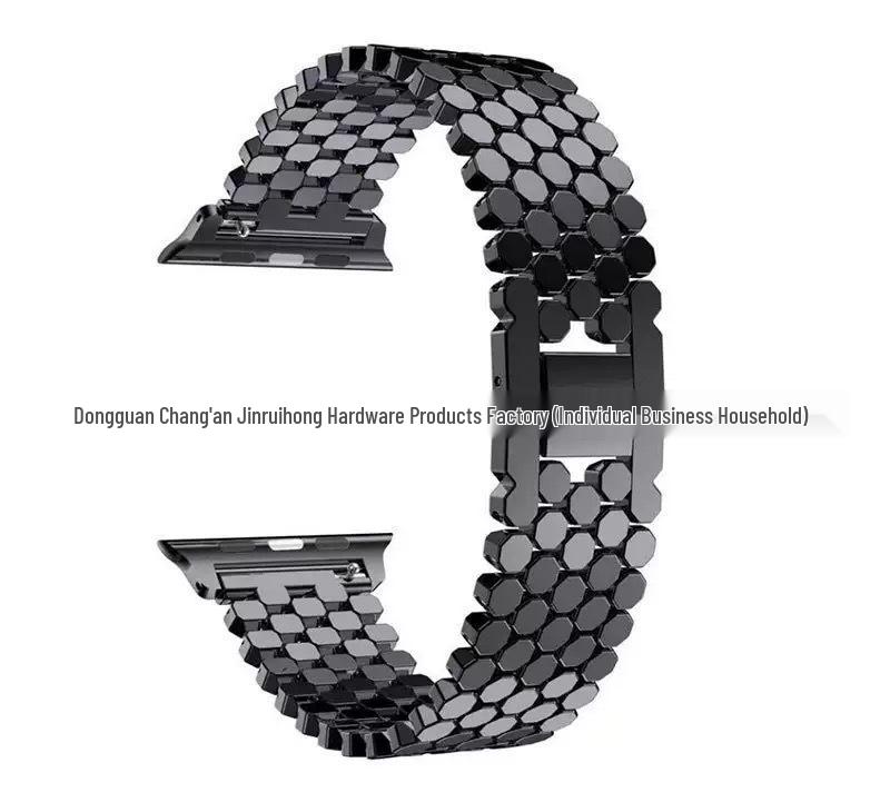 

Совместимый стальной браслет-цепочка для Apple Watch iWatch 1-4, SE, 7 38/40/41 mm чёрный
