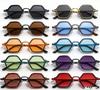 Unisex Polarized Retro Polygon Square Sunglasses UV400 Protection Gradient Ocean Lens Punk Trendy Shades for Women Men