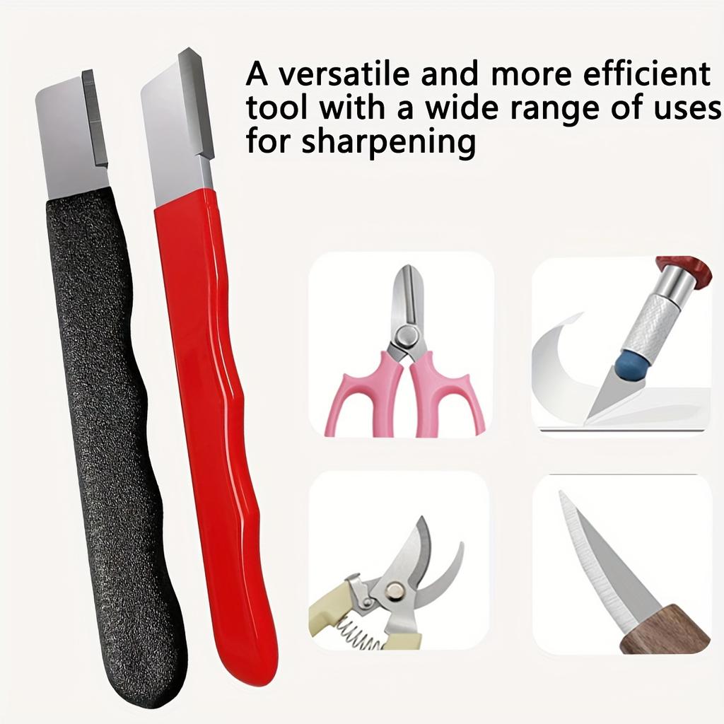 1pc Portable Alloy Knife Sharpener- Ideal for Home Kitchen and Outdoor Camping- Sharpens Knives and Scissors