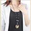 Vintage Chinese Style Pendant Geometric Long Women's Sweater Chain Whip Chain Versatile Collarbone Chain