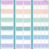 Helle Farbfarbseiten-Index-Aufkleber Klare Seitenmarkierer für Seiten-Lesezeichen Haftnotizen Fahnen, Bunte Index-Tabs Index-Fahnen