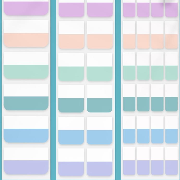 Helle Farbfarbseiten-Index-Aufkleber Klare Seitenmarkierer für Seiten-Lesezeichen Haftnotizen Fahnen, Bunte Index-Tabs Index-Fahnen