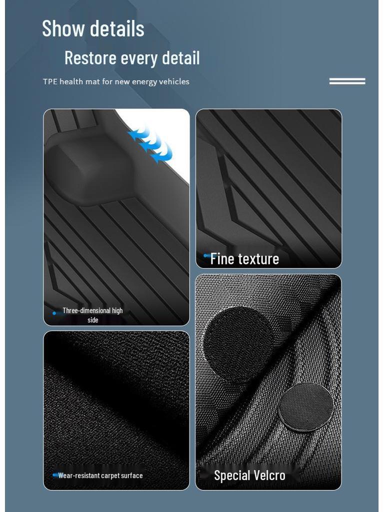 Eco-Friendly TPE Car Floor & Trunk Mats for 25 Trumpchi S7 Models: Dirt-Resistant