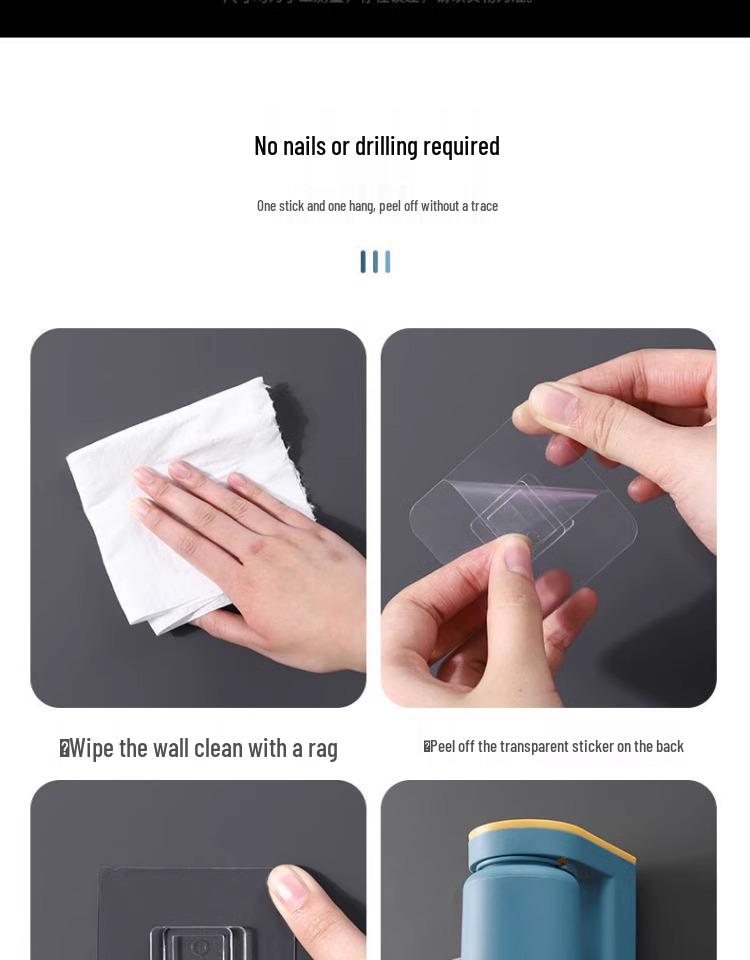 2-Pack Wall-Mounted Toothbrush Holder and Cup Set, Punch-Free Installation