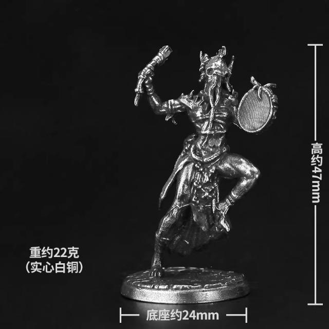 

Vintage Metal Tribal Warrior Figure Collectible Handmade Savage Tribe Soldier Model for Tabletop Game Car Decor Gift for Boys