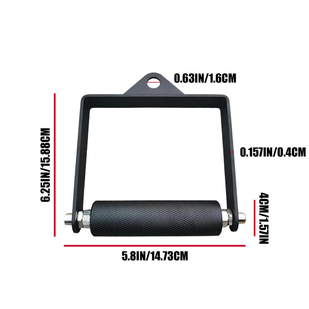 V Bar Attachment Steel Non-Slip Universal T Bar Cable Attachments Home Gym Row Handle Grips For Strength Workout Training Full