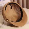 New Style Hollow Breathable Octagonal Hat For Women Spring  Summer  Sun Protection Peaked Cap Korean Versatile Painter Beret Hat