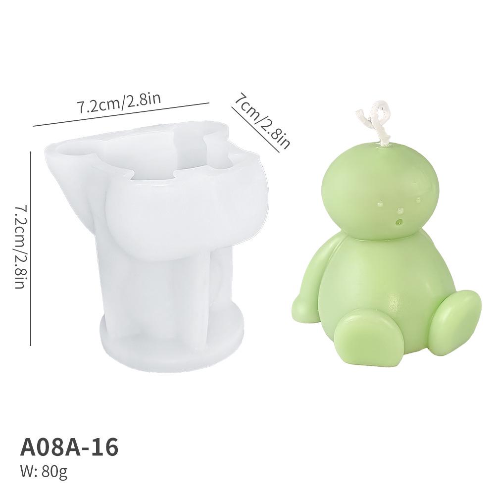 3D Christmas Snowman Candle Silicone Mold for DIY Tree Ornaments