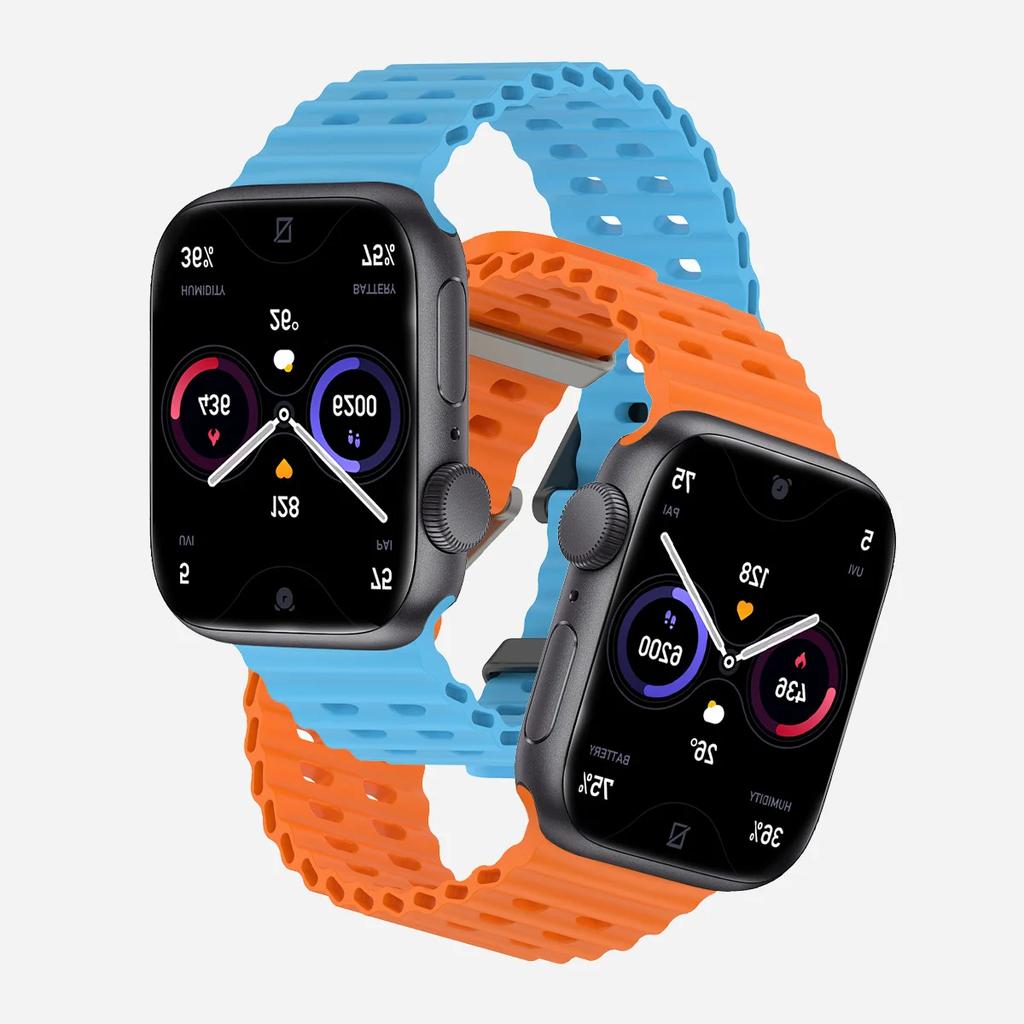 Silicone Strap for Apple Watch Ultra 2 49mm 45mm 44mm 42mm Sport Band for IWatch Series 9 8 7 6 SE 5 4 3 2 Correa