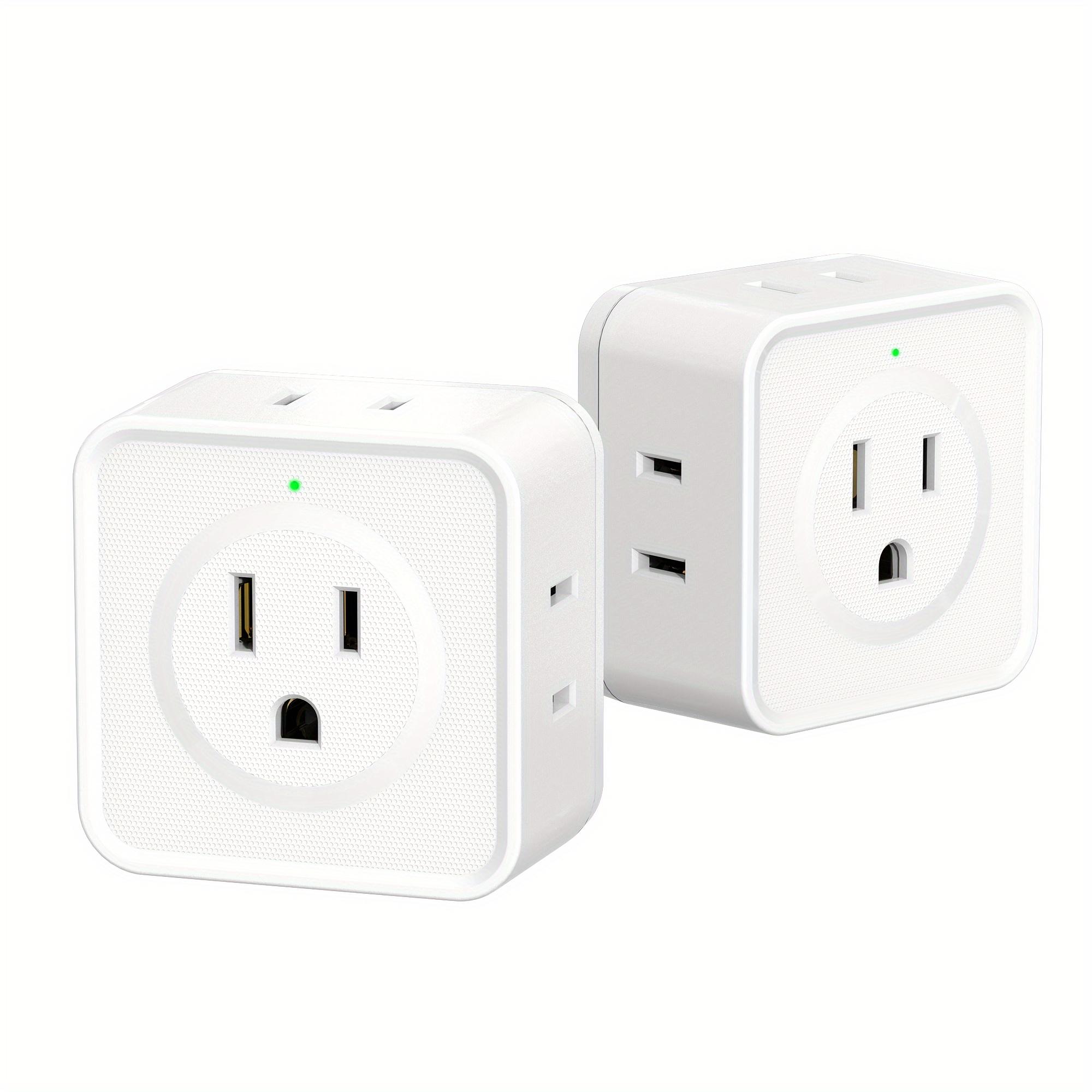 

1 Pack Multi Plug Outlet Extender, 5-Sided Way Outlet Splitter, 3 Prong Flat Wall Plug Extender, Small Electrical Outlet Expander for Cruise Ship, 2pcs