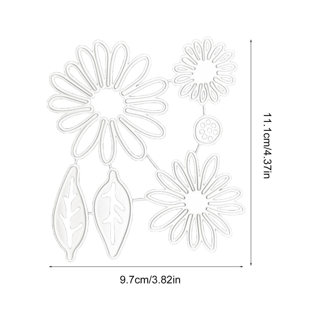 Flower and Leaves Cutting Dies Embossing Die Cuts Templates for Card Making Scrapbooking DIY Papercraft Album Crafts