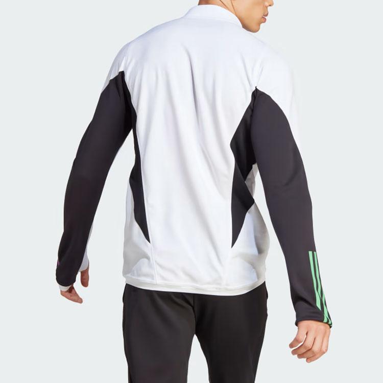 Adidas Fc Bayern Tiro 23 Top Treningowy Blok Kolorów Nadruk Logo Długi Rękaw Koszulka Piłkarska Męska Bluzki Biała IB1528