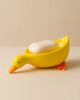 Caixa de sabão de pato bonito desenho animado forma de pato auto-drenante saboneteira design aberto saboneteira para chuveiro banheiro vaso sanitário