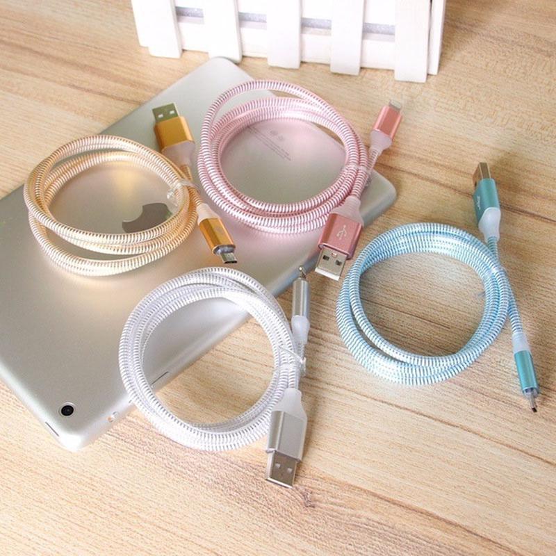 Fashion LED Micro USB Sync Data and Fast Charging Cable Ambilight Charger For Android Iphone