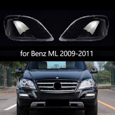 For Mercedes Benz W164 2009 2010 2011 ML-Class Car Side Headlight Clear Lens Cover Lampshade Shell, Left & Right