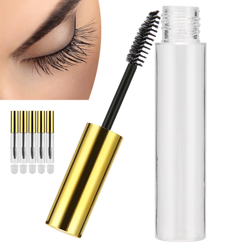 5pcs 10ml Empty Mascara Tube with Eyelash Wand Lightweight Portable Mascara Container DIY for Makeup