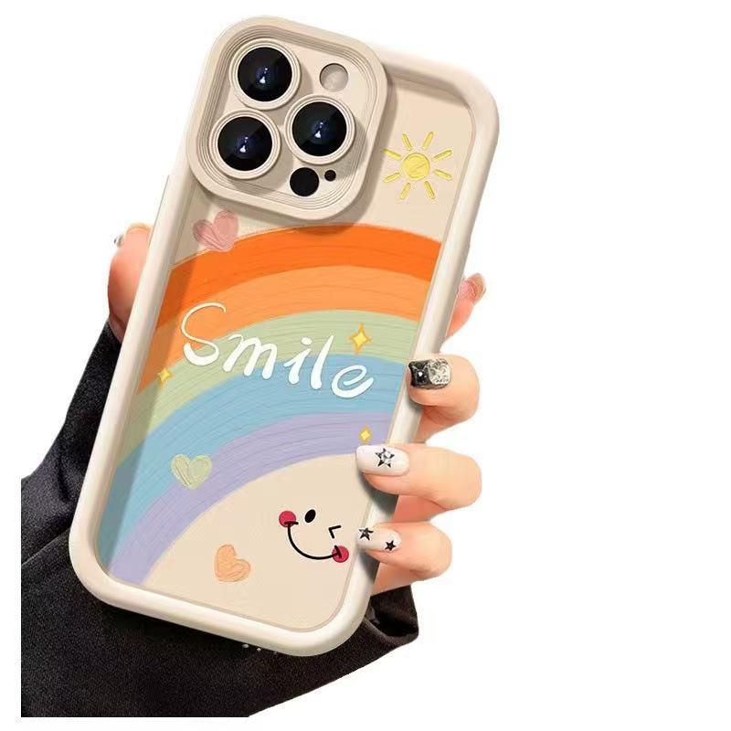 Personalized Rainbow Smile Case for iPhone 17 Pro Max/15 Pro/14/13