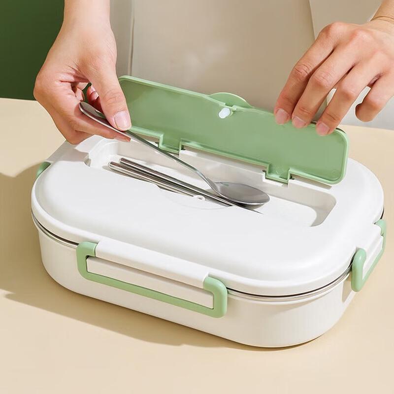 LEXIAOMAN 304 Stainless Steel Insulated Divided Lunch Box