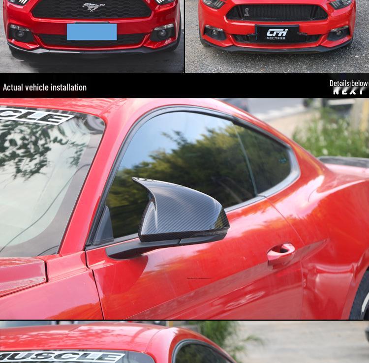 Dry Carbon Fiber Rearview Mirror Cover for 2015-2022 Ford Mustang