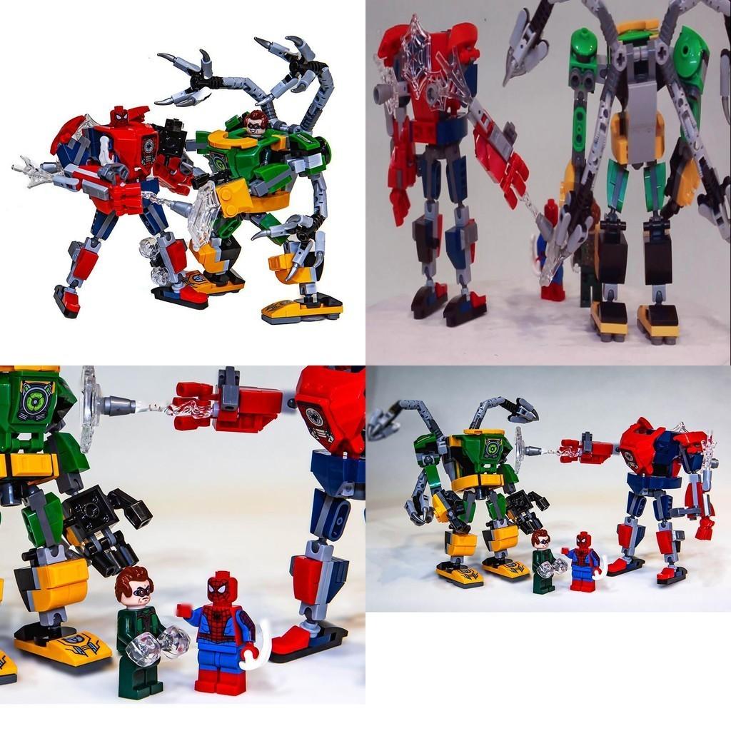 Fun And Eco-friendly Spider-man Dr. Octopus Transformers Mecha Wars Building Blocks For Kids
